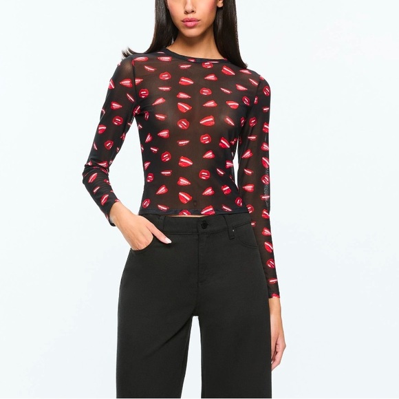 Alice + Olivia Tops - New A+O x Tom Wesselmann Delaina mesh top